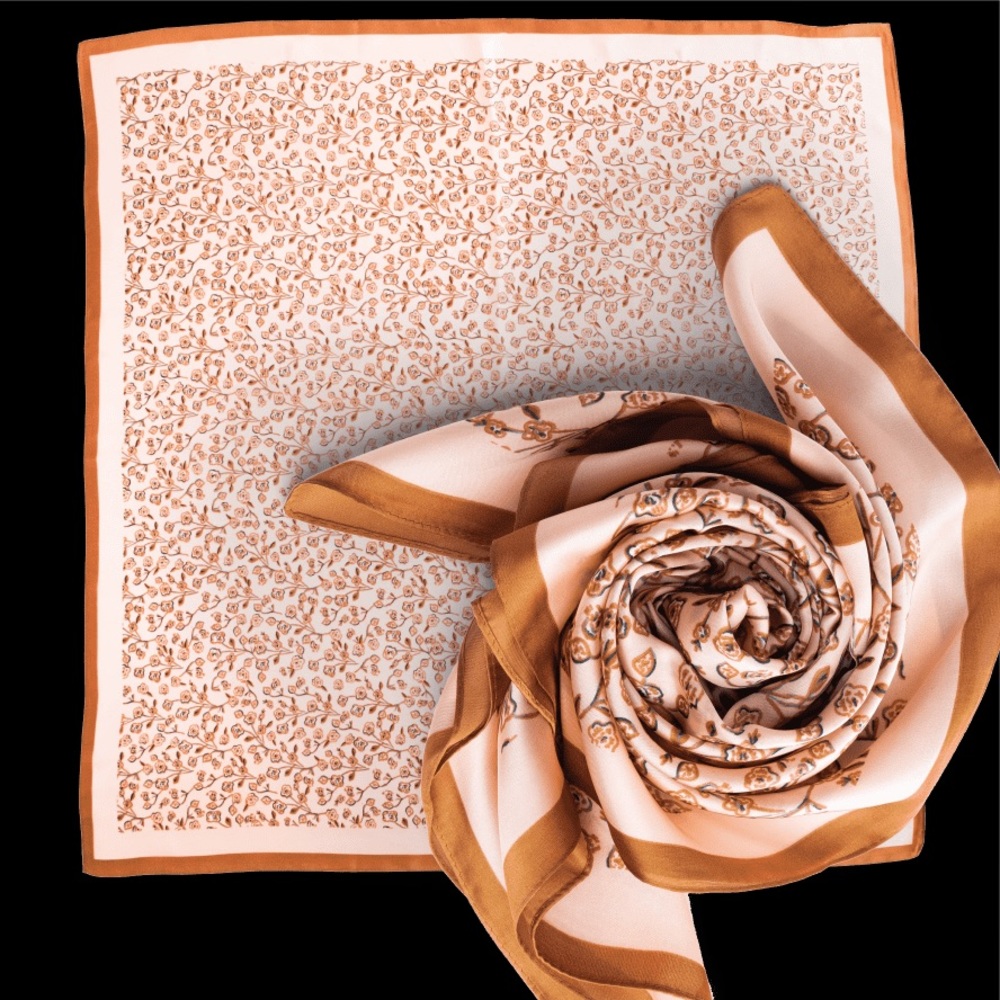 Cleobella blush and beige silky scarf